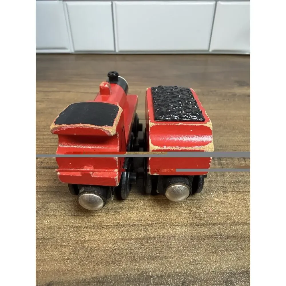 2001 Thomas & Friends James Wooden Railway & Tender Red Train